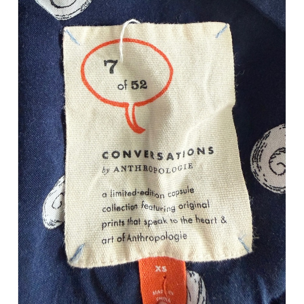 Anthropologie 7 of‎ 52 Conversations Top Snail Sleeveless Blouse Womens Size XS - Picture 4 of 7